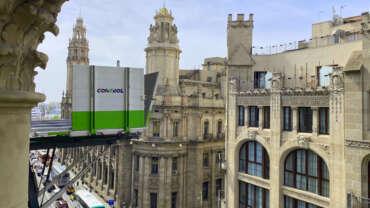 Mudanza-Barcelona-Madrid Carga de una mudanza con elevador