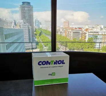 Caja de Mudanzas Control en una oficina del Paseo de la Castellana